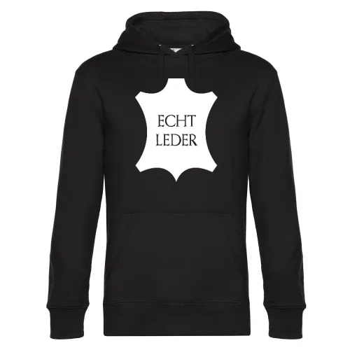 Echt Leder Emblem Hoodie Männer King Hooded