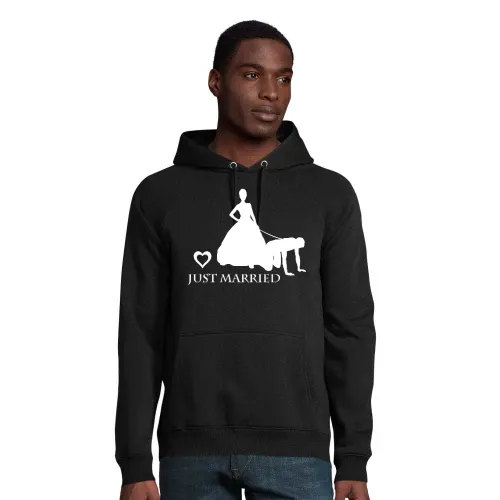 Ehemann von Frau an Leine Männer Hoodie