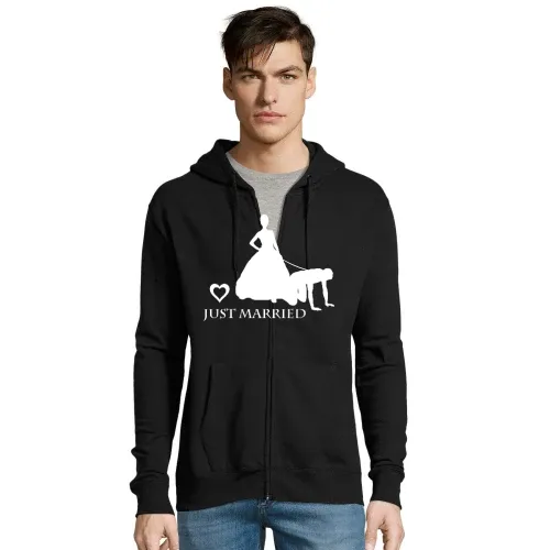 Ehemann von Frau an Leine Männer Hoodie