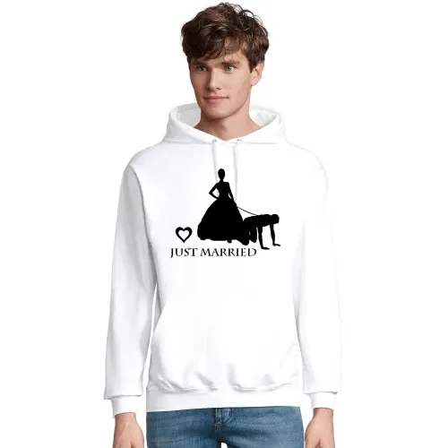 Ehemann von Frau an Leine Männer Hoodie