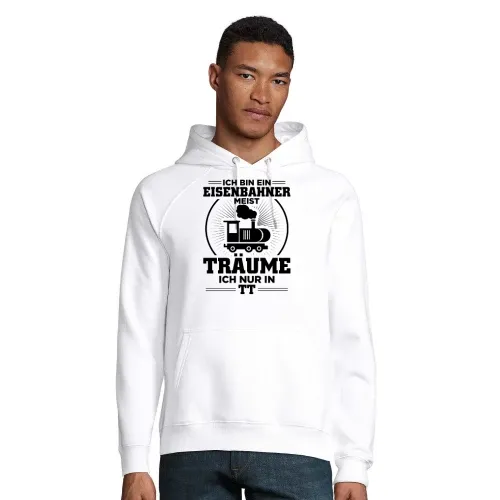 Einfacher Mann Kleine Träume - Eisenbahner Hoodie Männer Stellar Bio