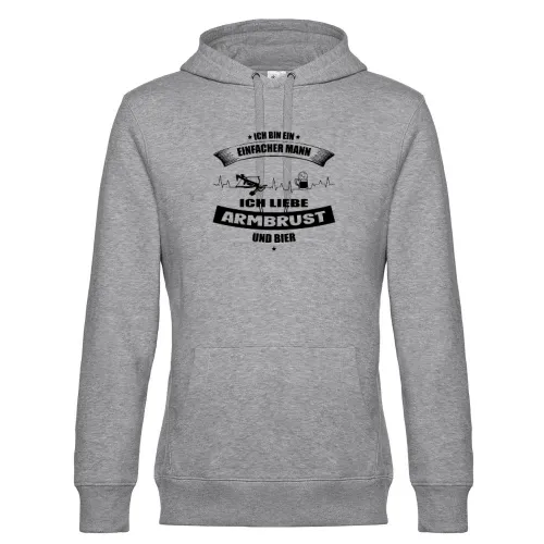 Einfacher Mann Liebt Armbrust Bier Bogenschießen Männer Hoodie