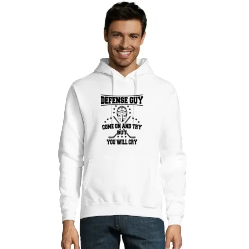 Eishockey Ice Hockey Defense Guy Come On und Try Männer Hoodie