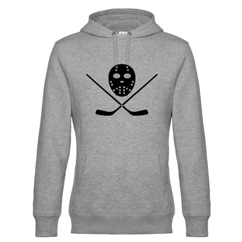 Eishockeymaske und Schläger Männer Hoodie