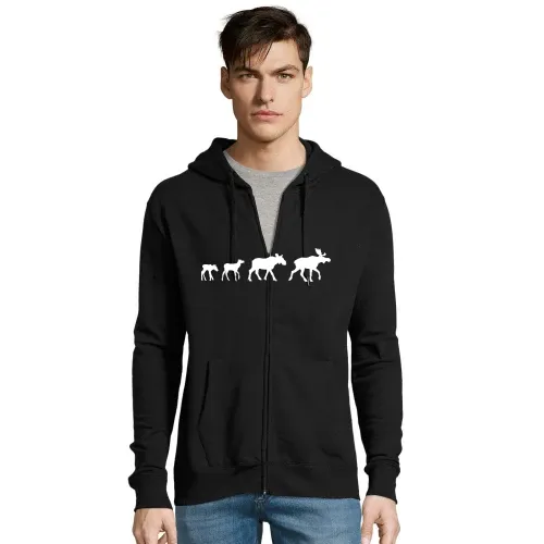 Elch Familie Männer Hoodie