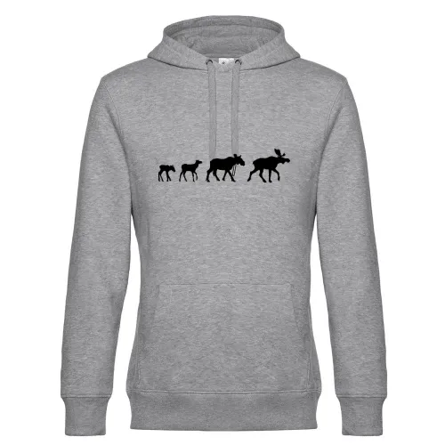 Elch Familie Männer Hoodie