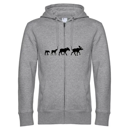 Elch Familie Männer Hoodie