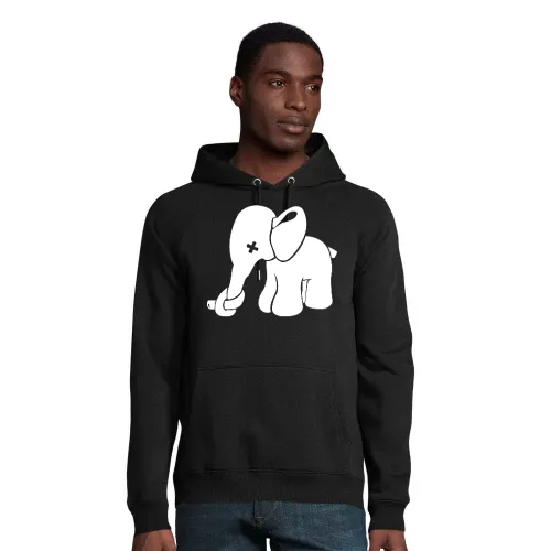Elefant mit zuer Nase Hoodie Männer Stellar Bio
