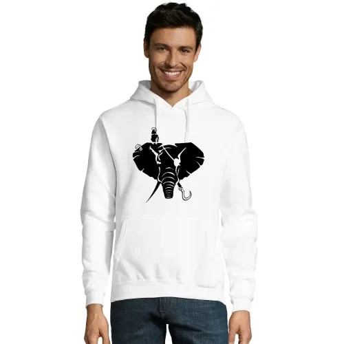 Elefanten als Pirat negativ Hoodie Männer Snake