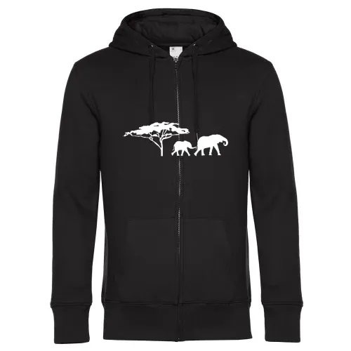 Elefanten in der Savanne Männer Hoodie