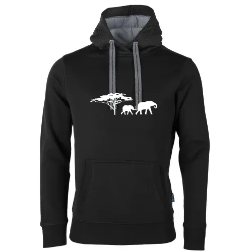 Elefanten in der Savanne Männer Hoodie