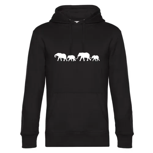 Elefantenfamilie Männer Hoodie