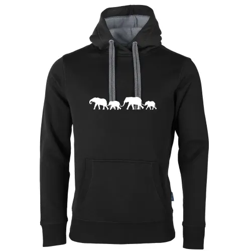 Elefantenfamilie Männer Hoodie