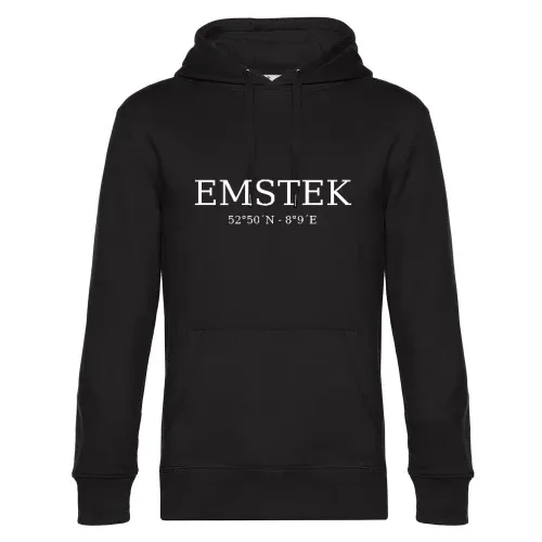 Emstek Koordinaten Hoodie Männer King Hooded