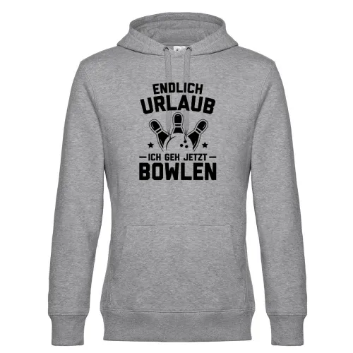 Endlich Urlaub Ich Geh Bowlen Bowling Bowlingbahn Hoodie Männer King Hooded