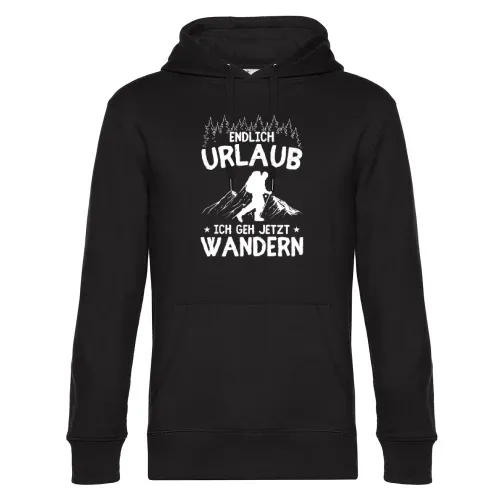 Endlich Urlaub Ich Geh Wandern Wanderer Wandertour Männer Hoodie