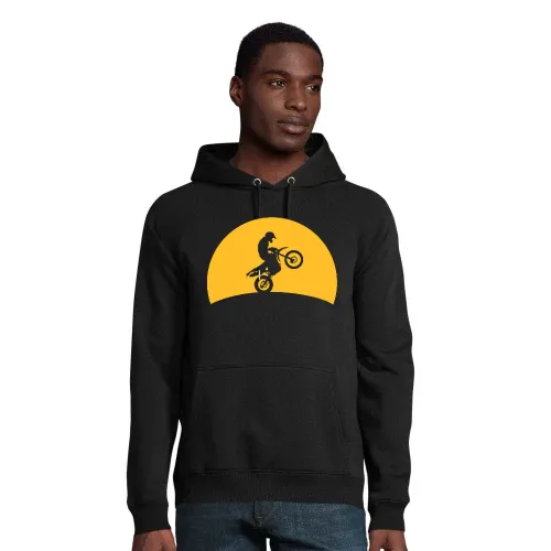 Enduro Cross im Sonneuntergang Hoodie Männer Stellar Bio