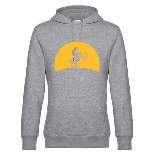 Enduro Cross im Sonneuntergang Hoodie Männer King Hooded