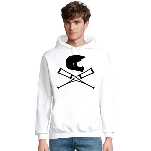 Endurohelm mit Krücken Männer Hoodie