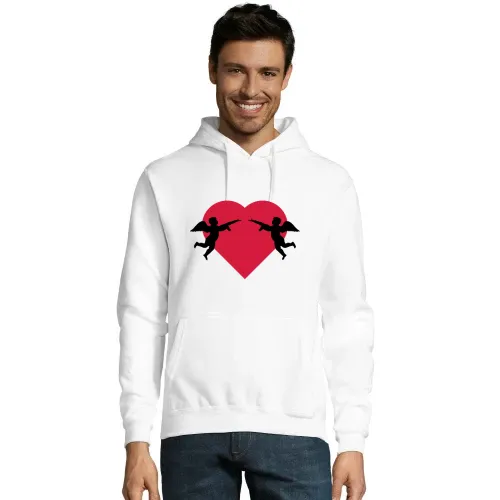 Engel vor Herz mit Gewehr Hoodie