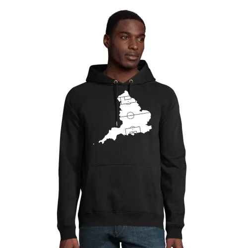 England als Fußballspielfeld Hoodie Männer Stellar Bio