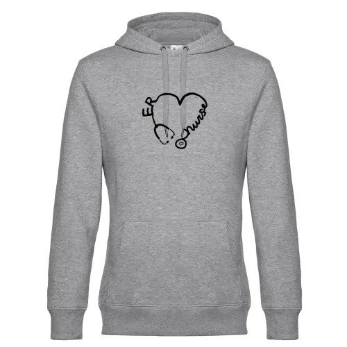 ER Krankenschwester Stethoskop Herz Krankenpflege Hoodie Männer King Hooded