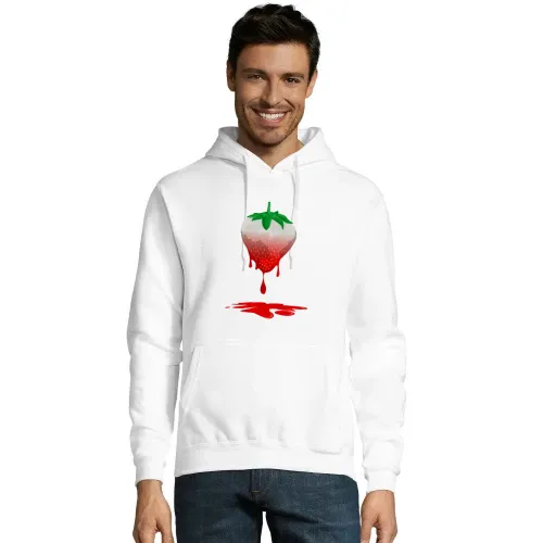 Erdbeerenfarbe Hoodie
