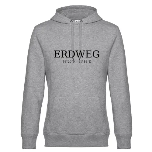 Erdweg Koordinaten Hoodie Männer King Hooded