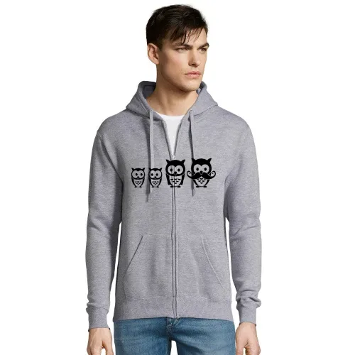 Eulen Familie Männer Hoodie