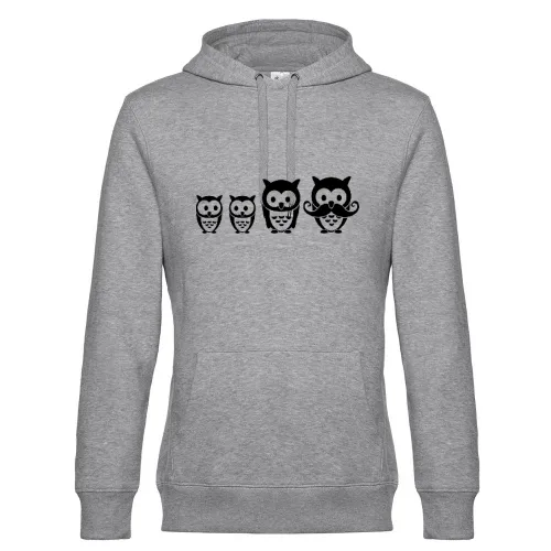 Eulen Familie Männer Hoodie