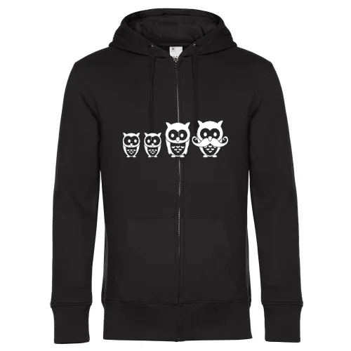 Eulen Familie Männer Hoodie