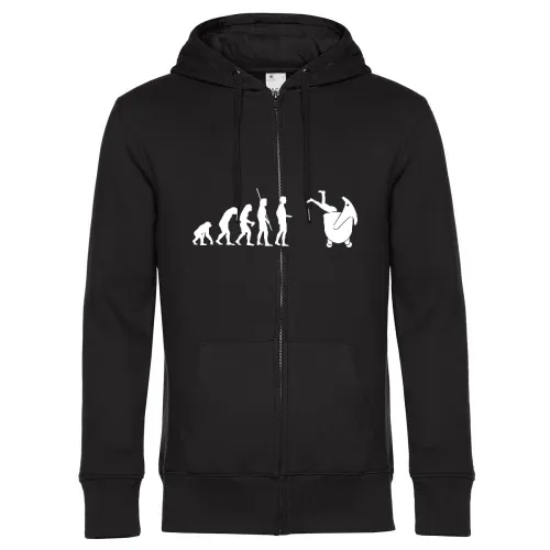 Evolution große Mülltonne  Männer Hoodie