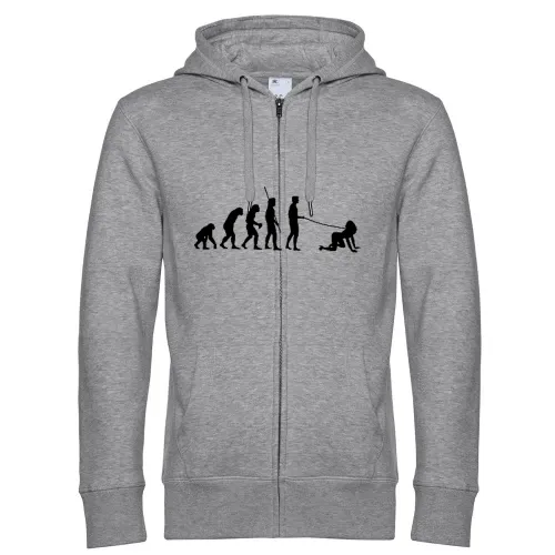 Evolution Mann geht gassi Männer Hoodie