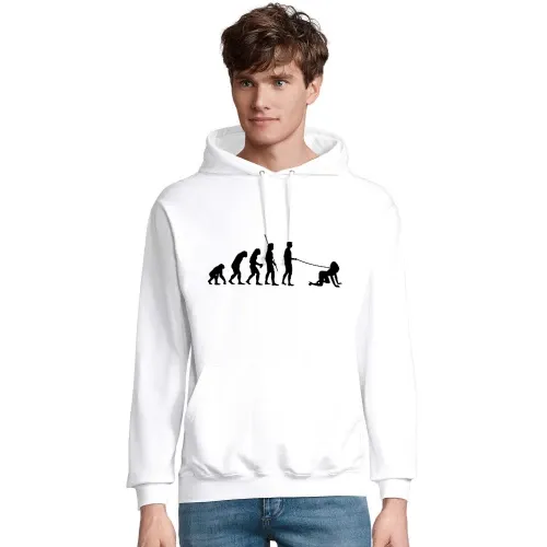 Evolution Mann geht gassi Männer Hoodie