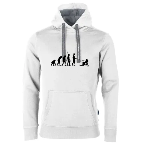 Evolution Mann geht gassi Männer Hoodie