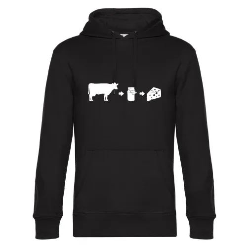 Evolution Milch Käse Shirt Hoodie Männer King Hooded