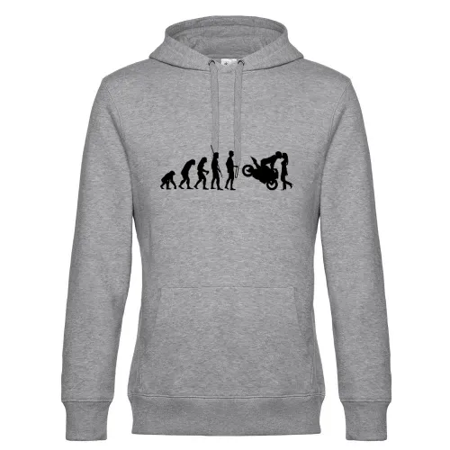 Evolution Motorradkuss mit Helm Hoodie Männer King Hooded