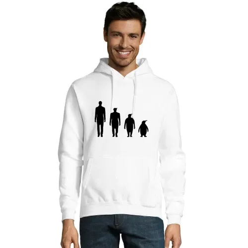 Evolution Pinguin Hoodie Männer Snake