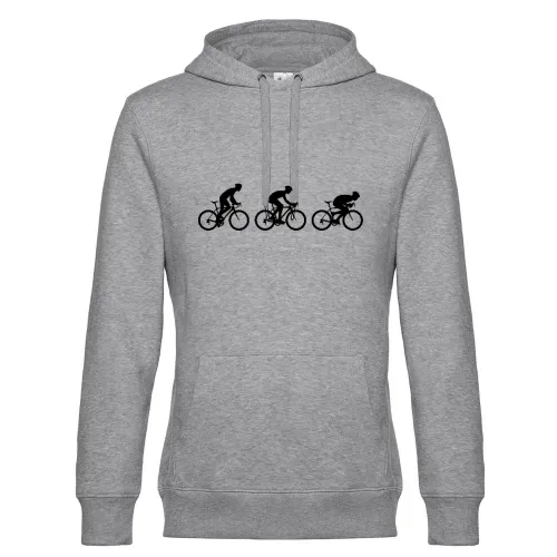 Evolution Rennrad Haltungen Hoodie Männer King Hooded