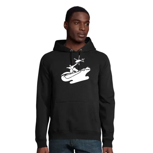 Extreme Snowboarder Hubschrauber Helicoptersprung Hoodie Männer Stellar Bio