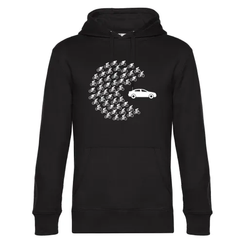 Fahrrad frisst Auto Hoodie Männer King Hooded