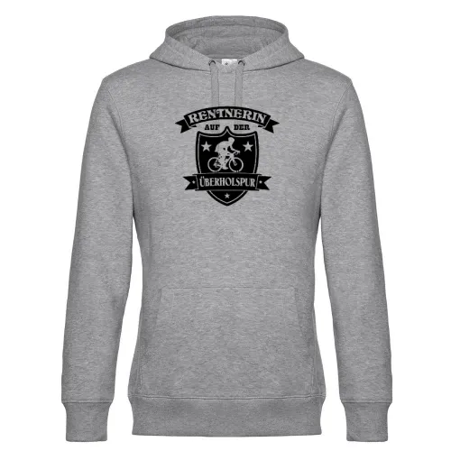 Fahrrad Rentnerin auf der Ueberholspur Männer Hoodie