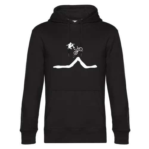Fahrrad Sprung mit Abstieg des Fahrers Hoodie Männer King Hooded