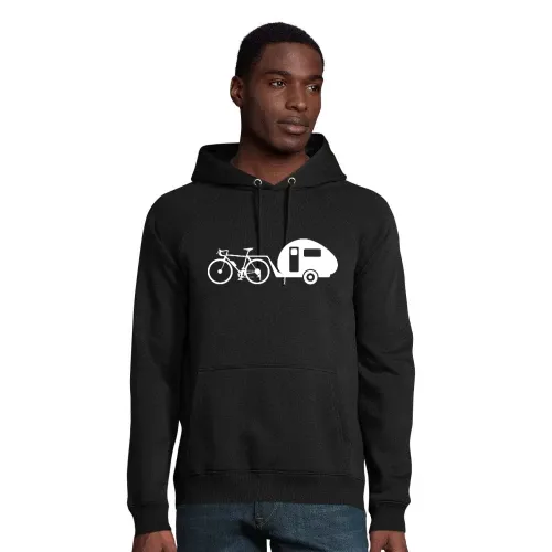 Fahrrad Wohnwagen Fahrradwohnwagen Radfahrer Hoodie Männer Stellar Bio