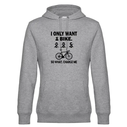 Fahrradfahrer will nur 1 Fahrrad Radfahrer Spruch Hoodie Männer King Hooded