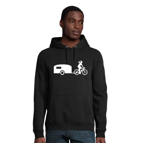 Fahrradwohnwagen Fahrrad Wohnwagen Radfahrer Hoodie Männer Stellar Bio
