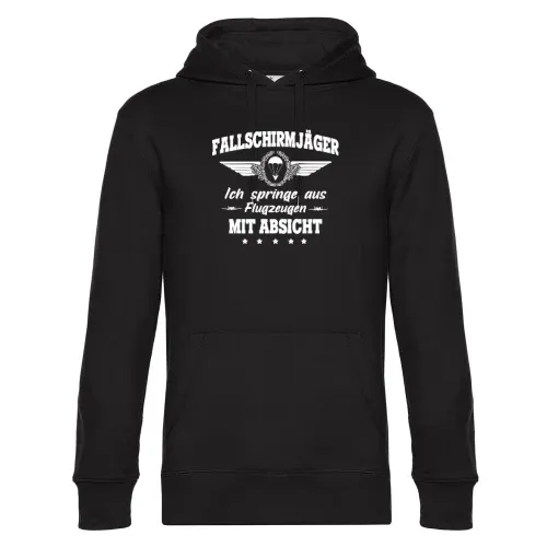 Falli Absicht - Fallschirmjäger Springt Spruch Männer Hoodie