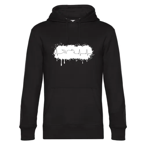 Farbklecks Biker Herzschlag Männer Hoodie