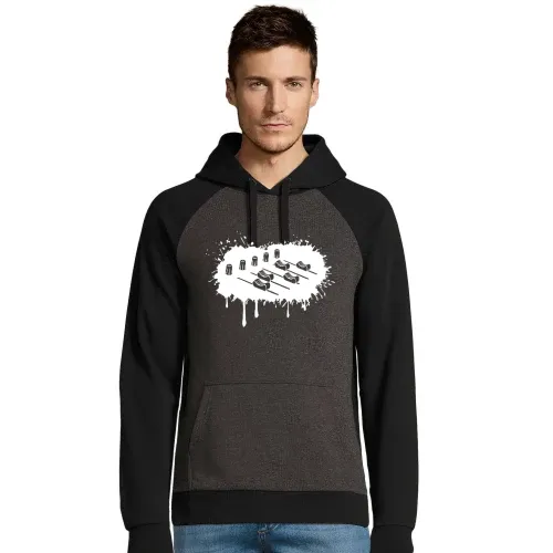 Farbklecks Mischpult Männer Hoodie