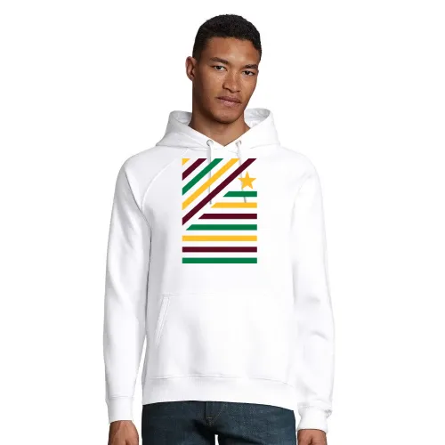 Farbspeil in diagonalen Streifen und Stern 2 Hoodie Männer Stellar Bio